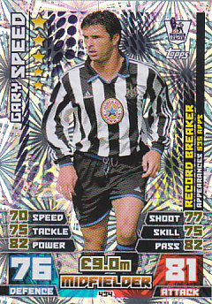 Gary Speed Newcastle United 2014/15 Topps Match Attax Record Breaker #434